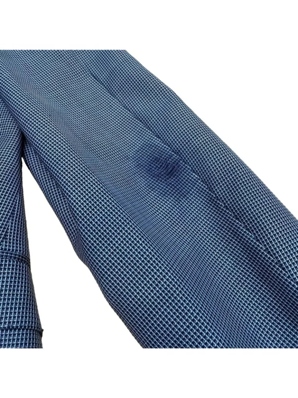 Z Zegna Men’s 100% Wool Blazer Jacket Blue/Gray Nailhead • 40R US | 50 EU